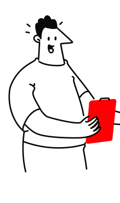 A freelancer holding a project folder